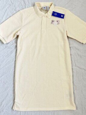 Adidas Originals Embrodiered Soft & Cozy Cream Polo Dress